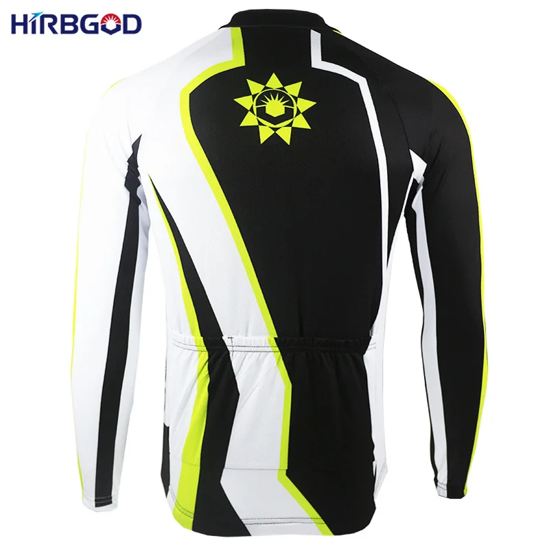 2019 HIRBGOD Stylish Black Classical Cycling Jersey Long Sleeve Winter Warmer Bike Fleece Clothing Ciclismo SDD014 | Спорт и