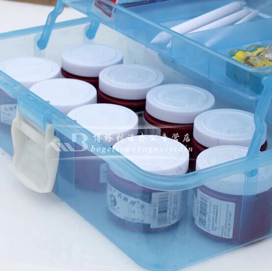 Новый Прозрачный Прямоугольный контейнер для нейл арта 1 шт. держатель ручки