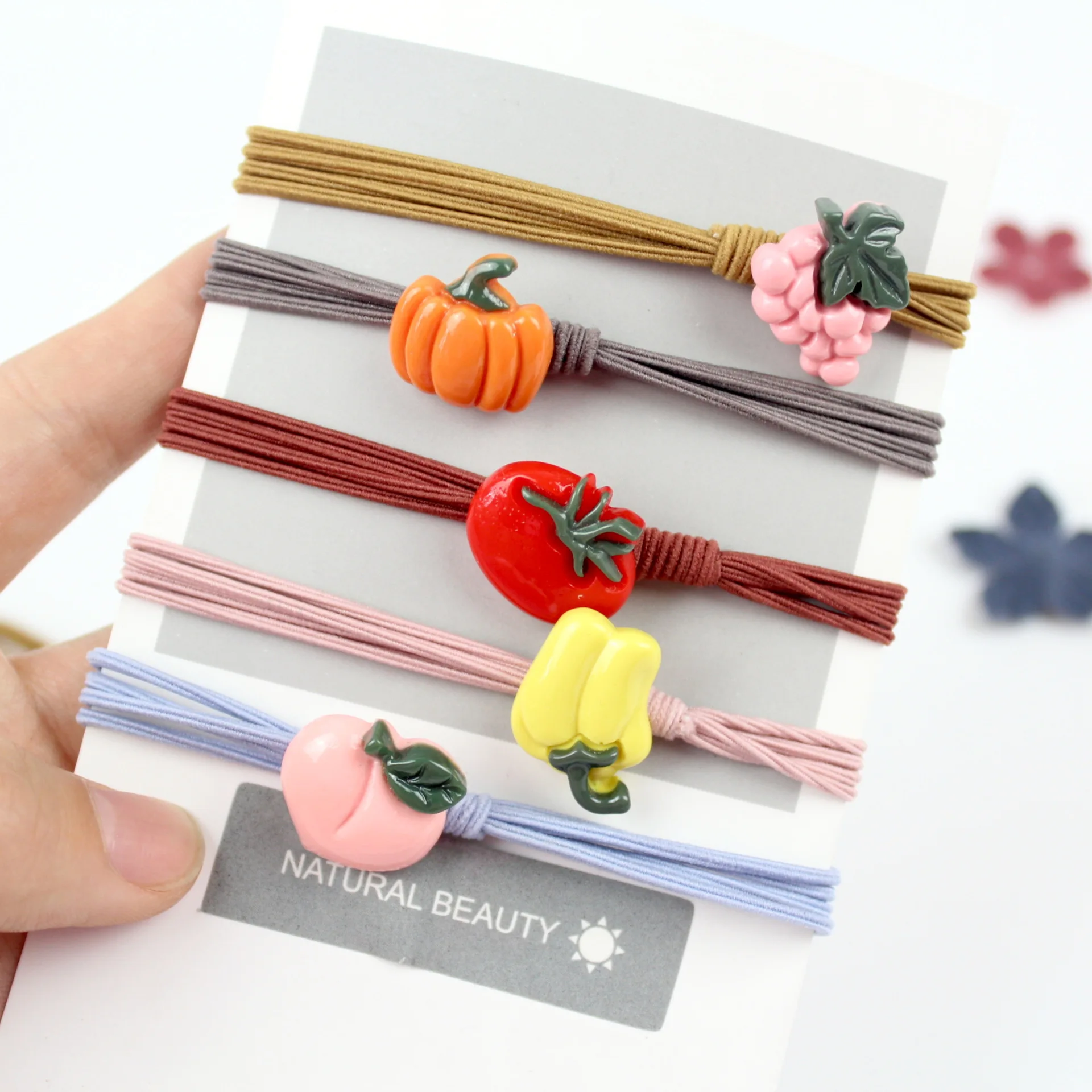5 шт./компл. резинки для волос Scrunchy женские плотные с узлом эластичные аксессуары