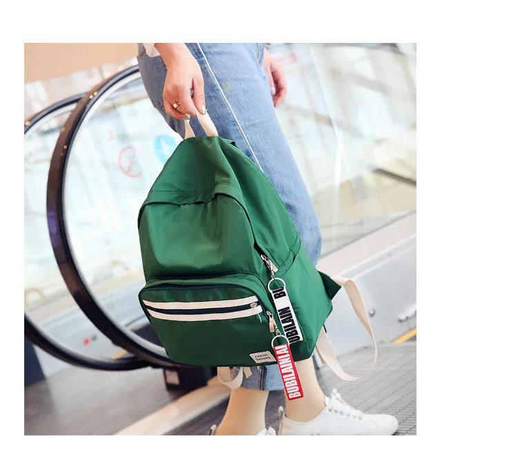 Японский Харадзюку сплошной цвет ulzzang backbag дикая кисть уличная Студенческая сумка стример женский рюкзак