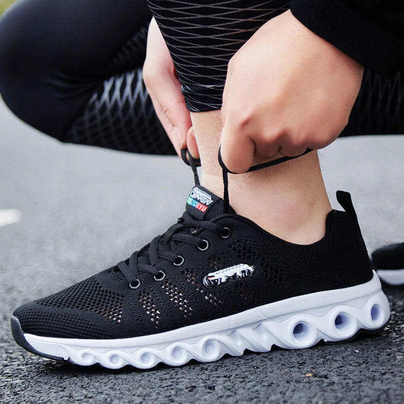 Мужские кроссовки для бега Kezrea Повседневные Легкие дышащие сетчатые спортивные