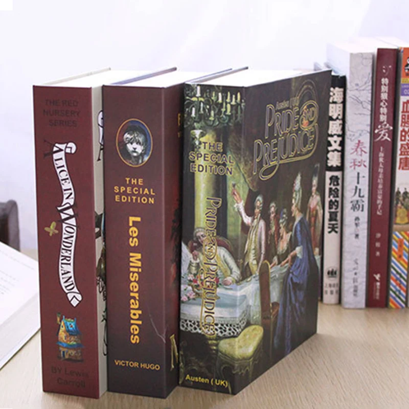 Мода Пароль Стиль Бумага книга Сейф творческая копилка моделирование наличные деньги Jewellery коробка для хранения Организатор