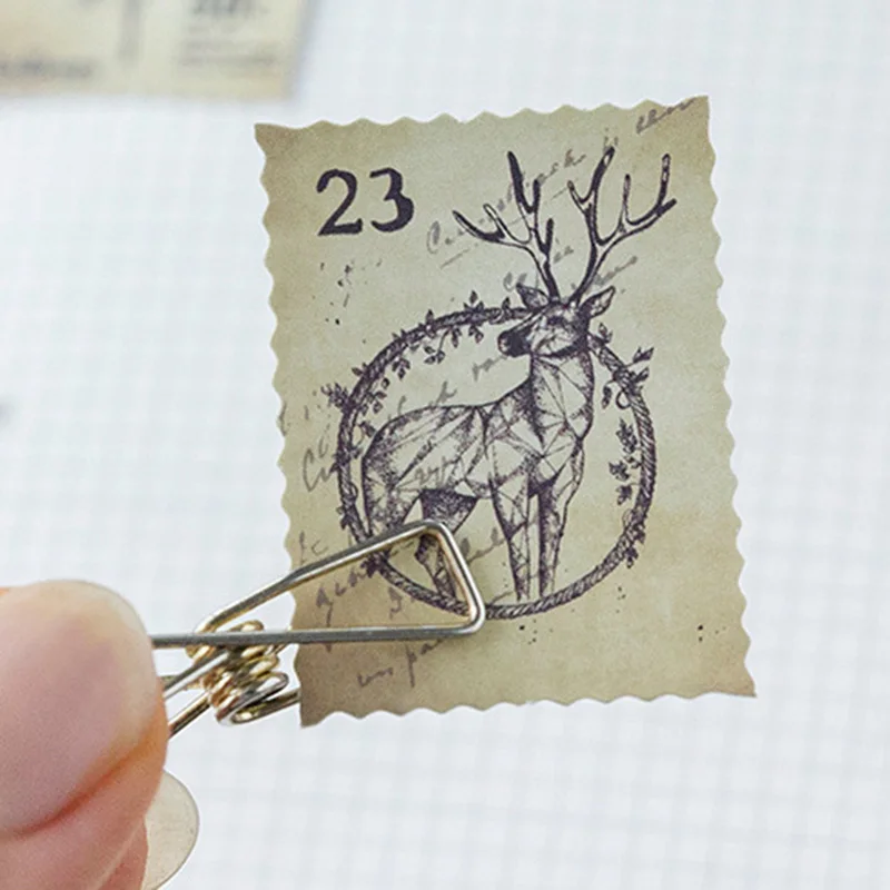 Канцелярские наклейки 45 шт./коркор. винтажные марки этикетки для запечатывания