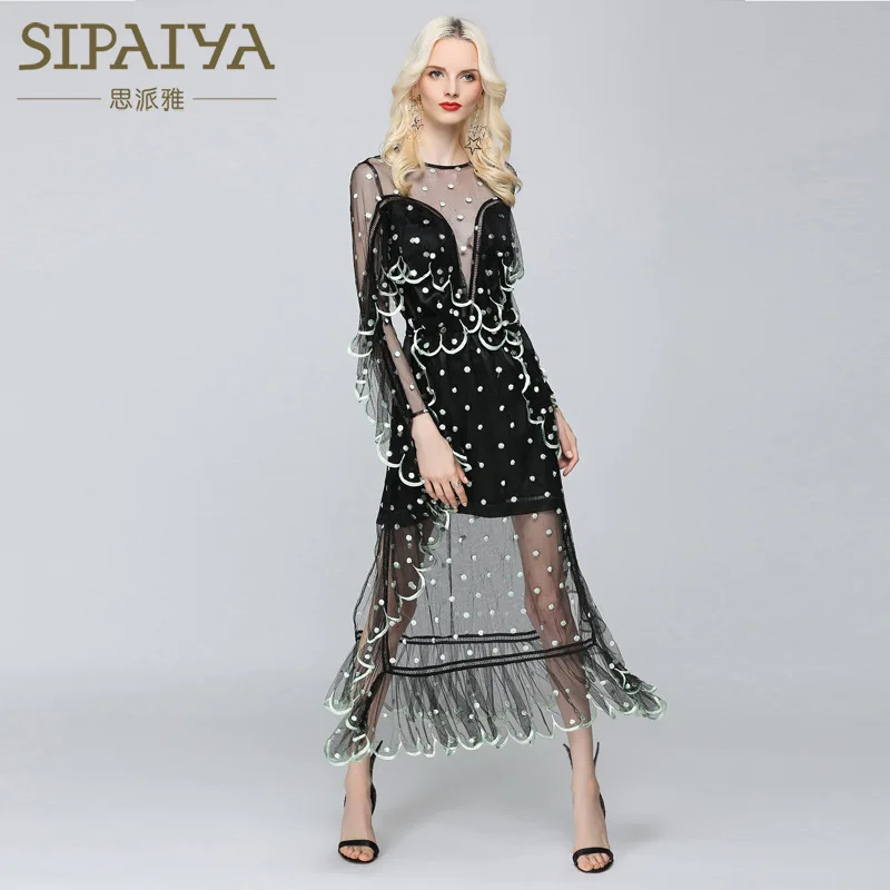 

Платье Scarlett Paiya, платье с длинным рукавом в европейском стиле
