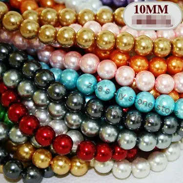 

4/6/8/10MM 8strands/Pack MIX Colors Glass Pearl Loose Bead Jewelry Beads Fit Earring & Bracelet & Necklace