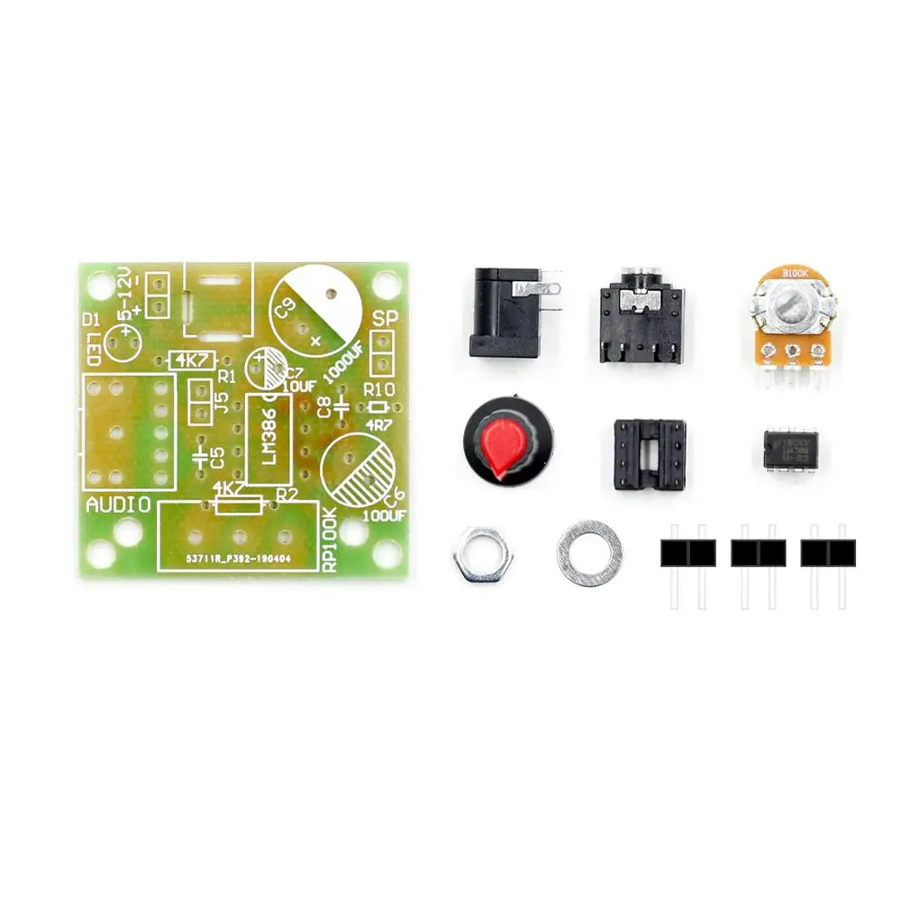 DIY Kit LM386 супер мини аудио усилитель Набор Trousse модуль Amplificador плата 3 5 мм 12