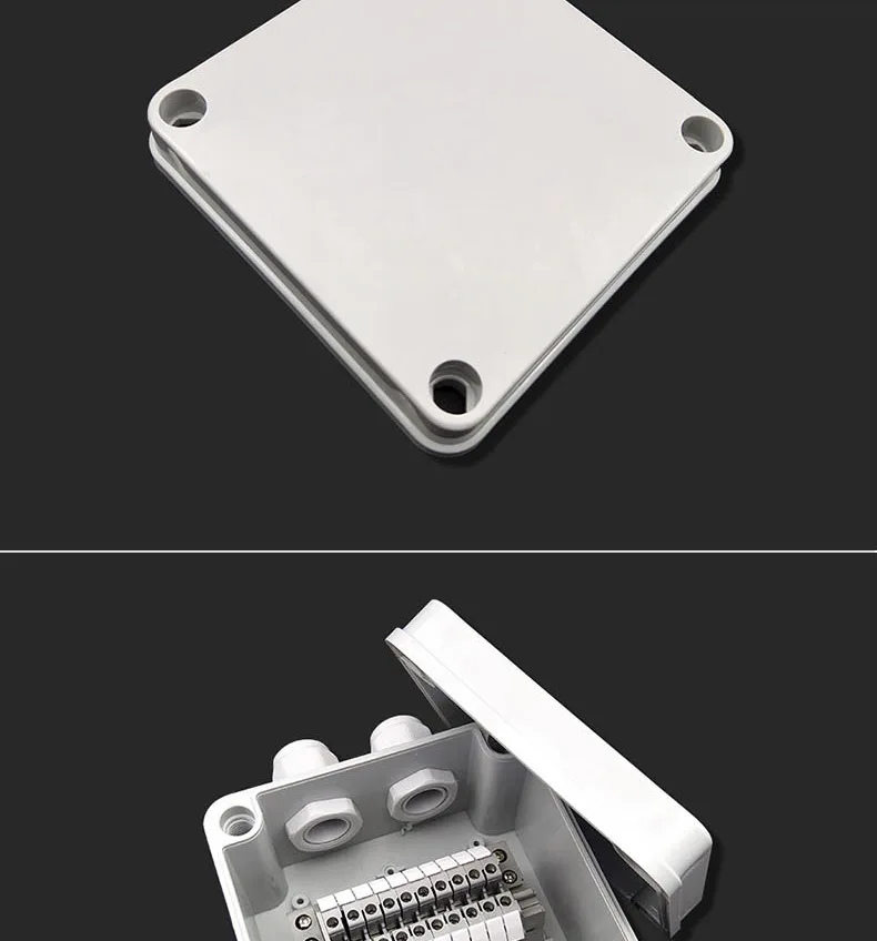 IP66 ABS Водонепроницаемый осветительные коробки Электроника 1 вход 2 Выход DIY терминалы корпус проводка Соединительная коробка 120x120x80 мм