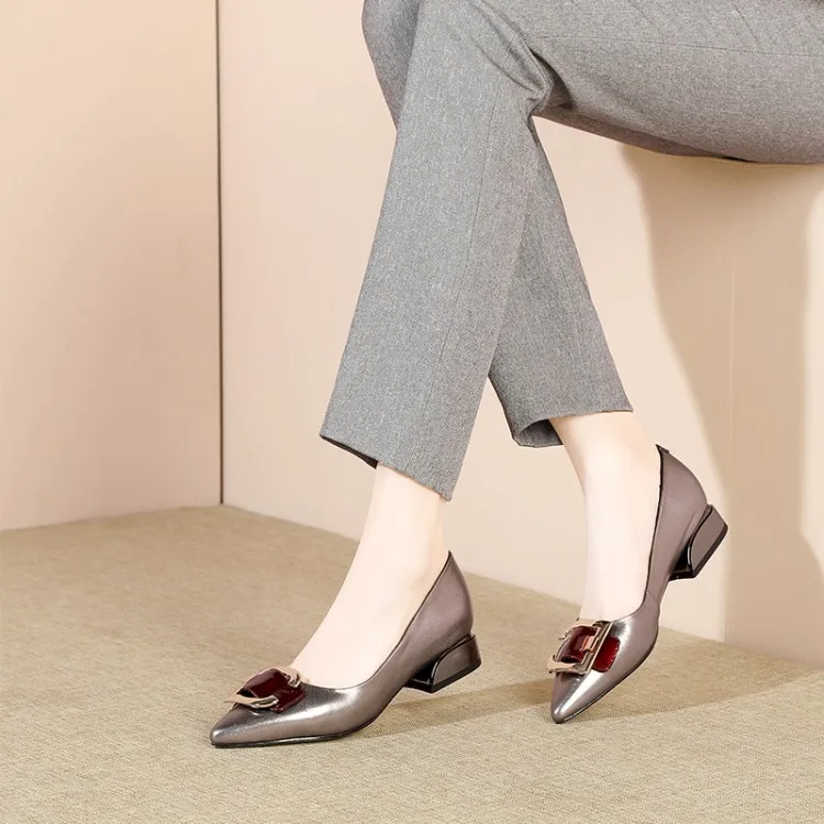 MLJUESE/2019 г. женские туфли-лодочки сезон осень-весна туфли из коровьей кожи с