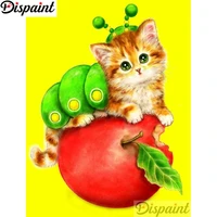 dispaint full squareround drill 5d diy diamond painting animal cat fruit 3d embroidery cross stitch home decor gift a12342