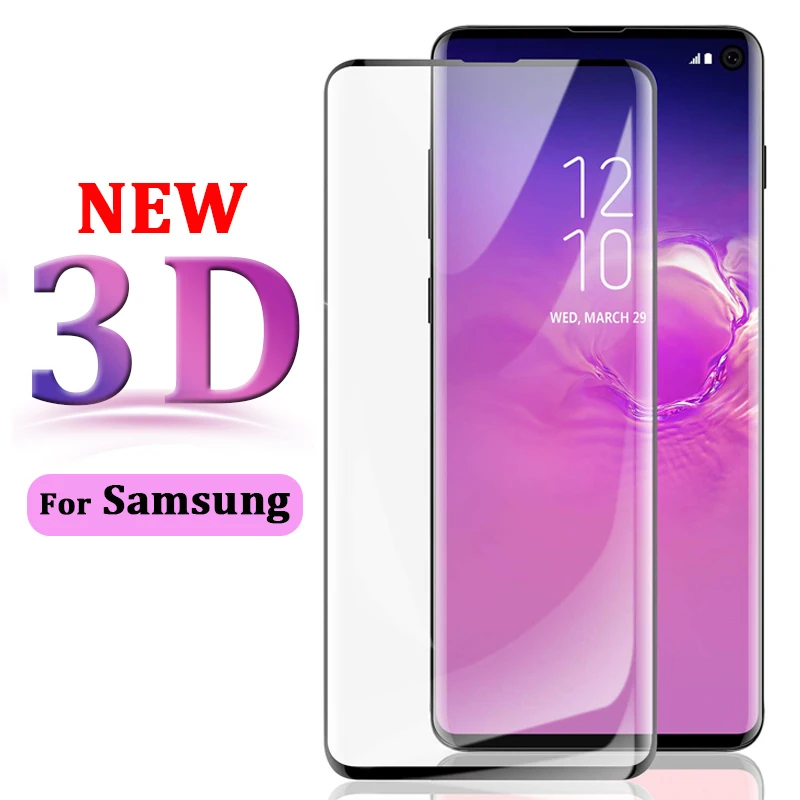 2 в 1 защита объектива камеры для samsung Galaxy S10 3D изогнутое полное покрытие из закаленного стекла для samsung s 10 Защитная пленка для экрана