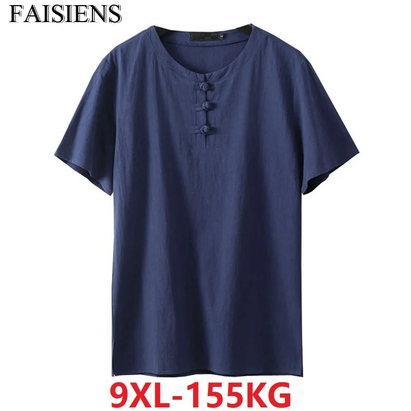 

7XL 8XL 9XL 10XL Summer Men T-Shirt Chinese Style Tops Tees Short Sleeve T Shirt Big Size 66 62 64 150KG Oversize Man T-Shirts