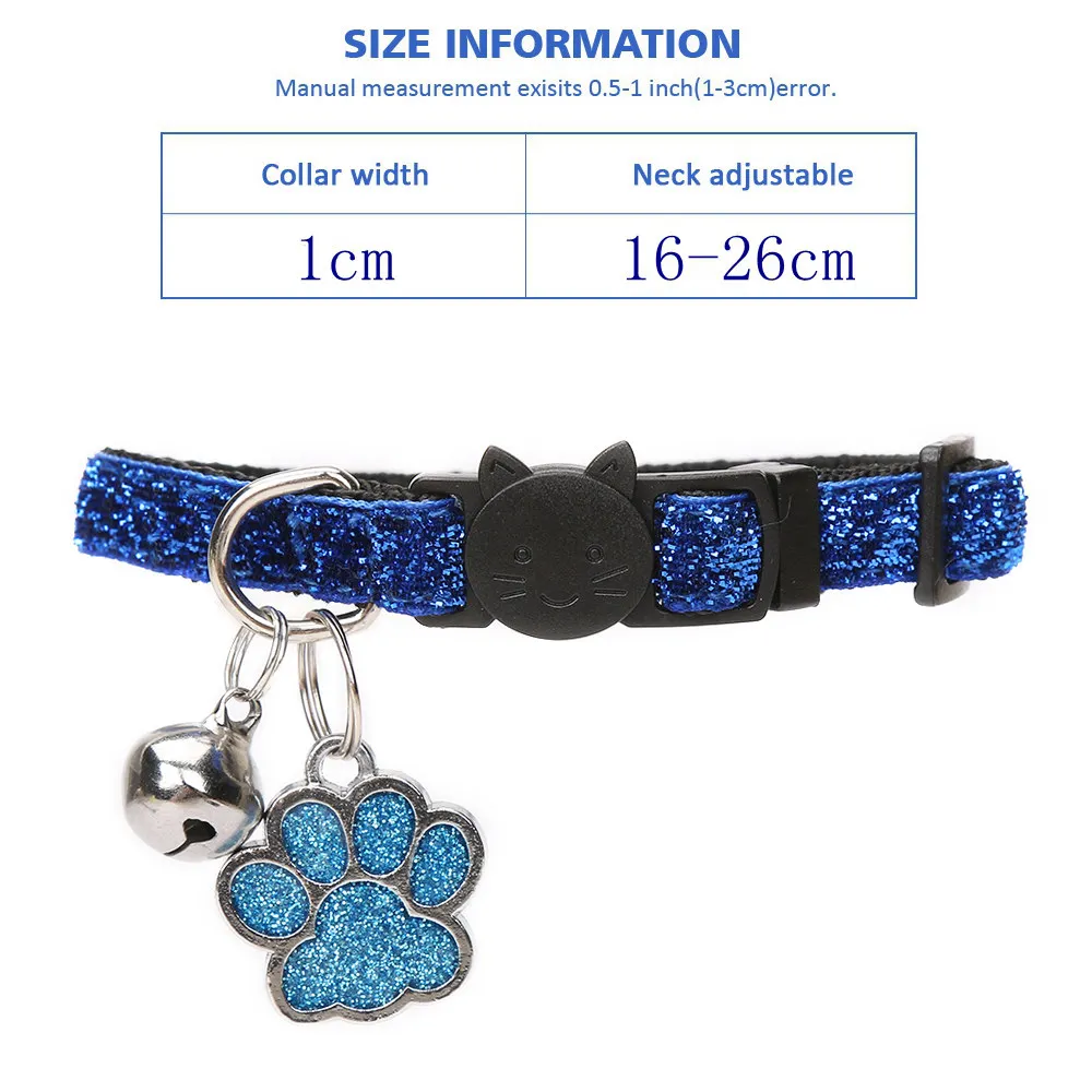 Blue Cat Collar Персонализированный ошейник для кошек с колокольчиком, Заказные ошейники для кошек, котенок, щенок, ID, именной ошейник для кошек, ожерелье для маленьких питомцев MP0102 - Цвет: Blue Cat Collar