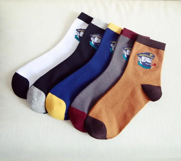 Носки мужские и женские Длинные хлопковые носки с мультяшным рисунком Осень-зима