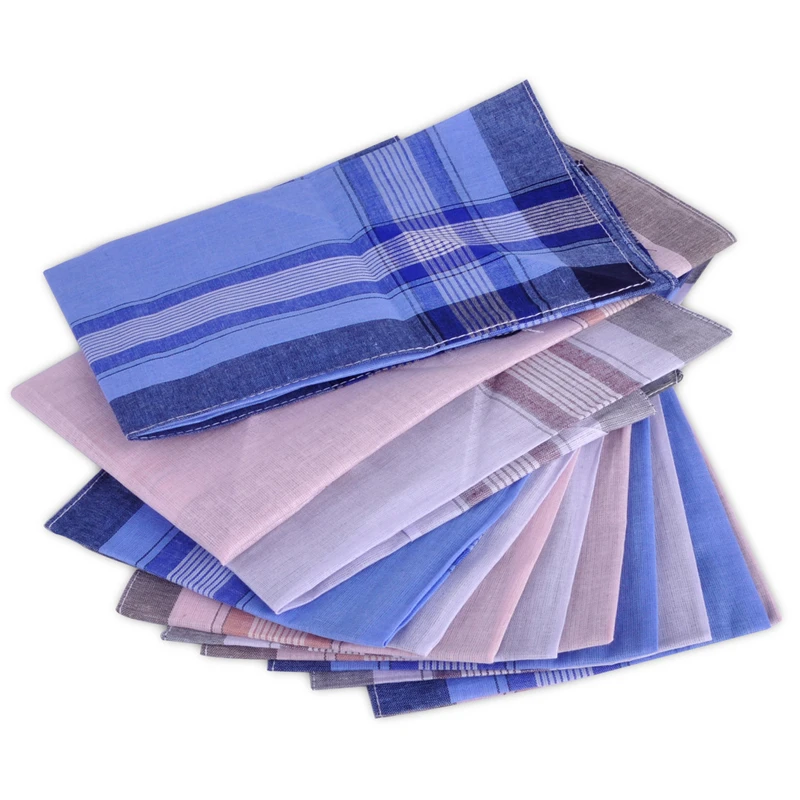 5 шт./лот Классические хлопковые носовые платки для мужчин/детей клетчатые