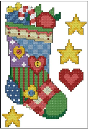Набор для вышивки крестиком 14 карат Комплект сделай сам с рождественскими