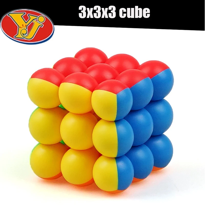 YJ круглый шар 3x3x3 магический куб 3 слоя безлипкий Гладкий скоростной таймер прямоугольный игрушки для обучающие игрушки для детей