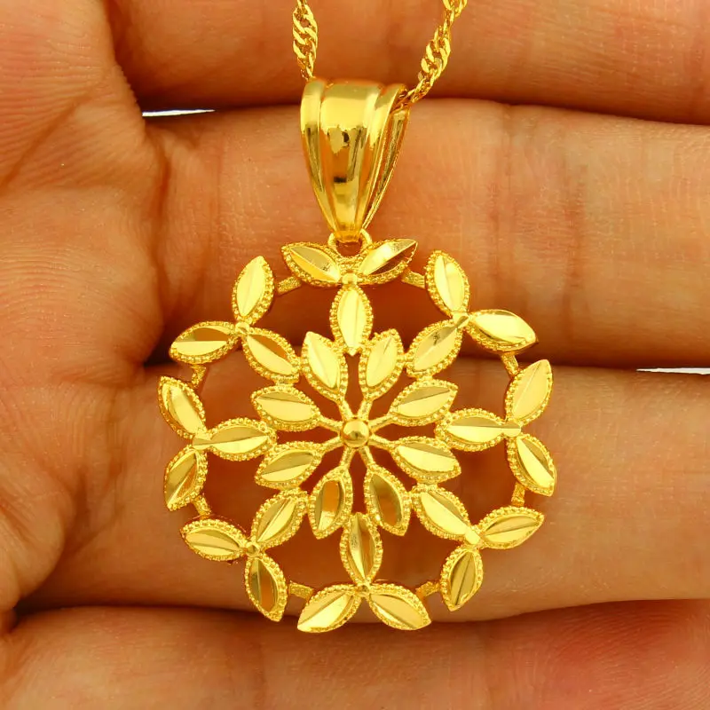 New Exquisite Gold Pendant Necklace Women Men Color Chain Arabic Iran middle east Ethiopian African Desigh | Украшения и