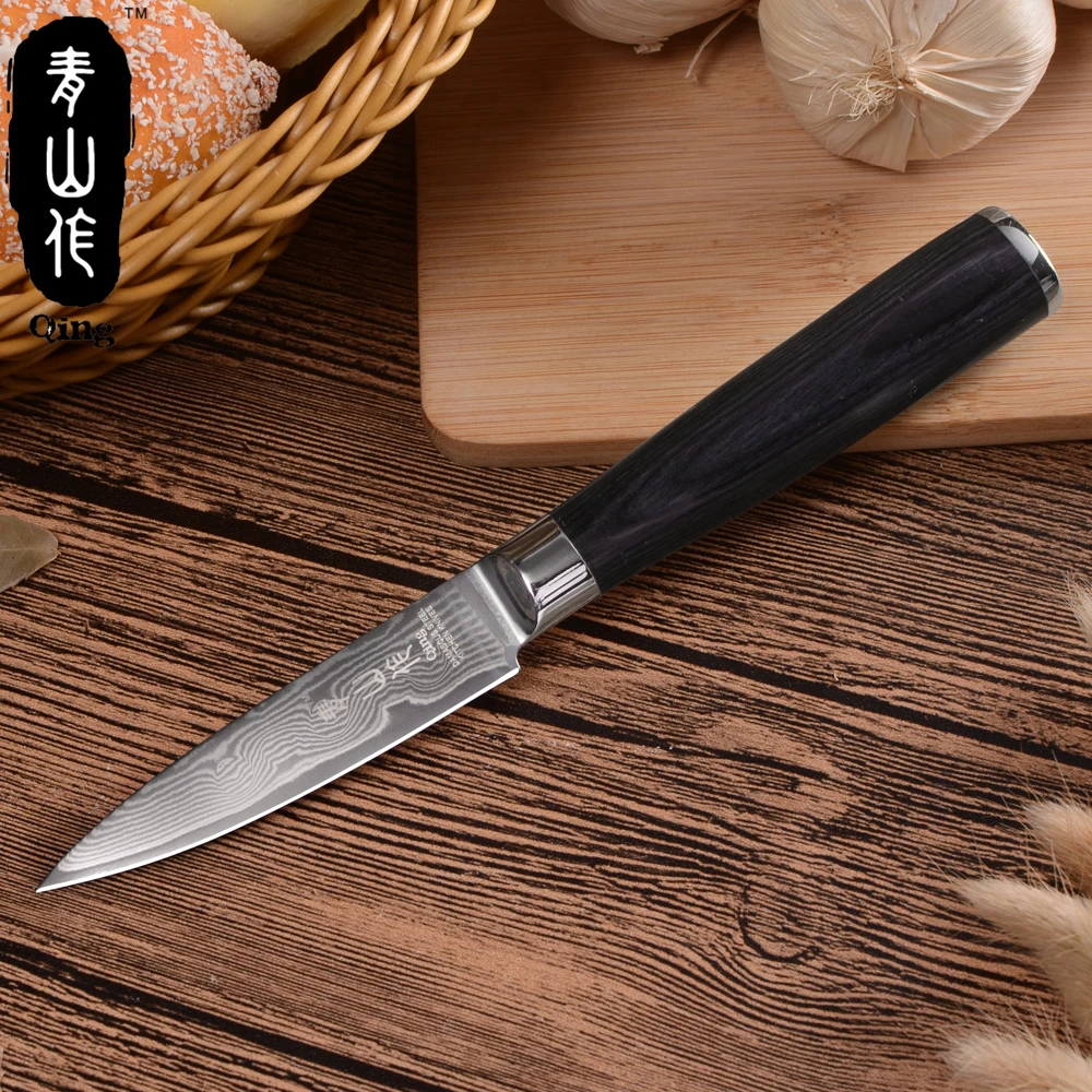 QING дамасский набор кухонных ножей 8 &quot8&quot 7 &quot5&quot 3 5 &quotшеф повара нарезки сантоку