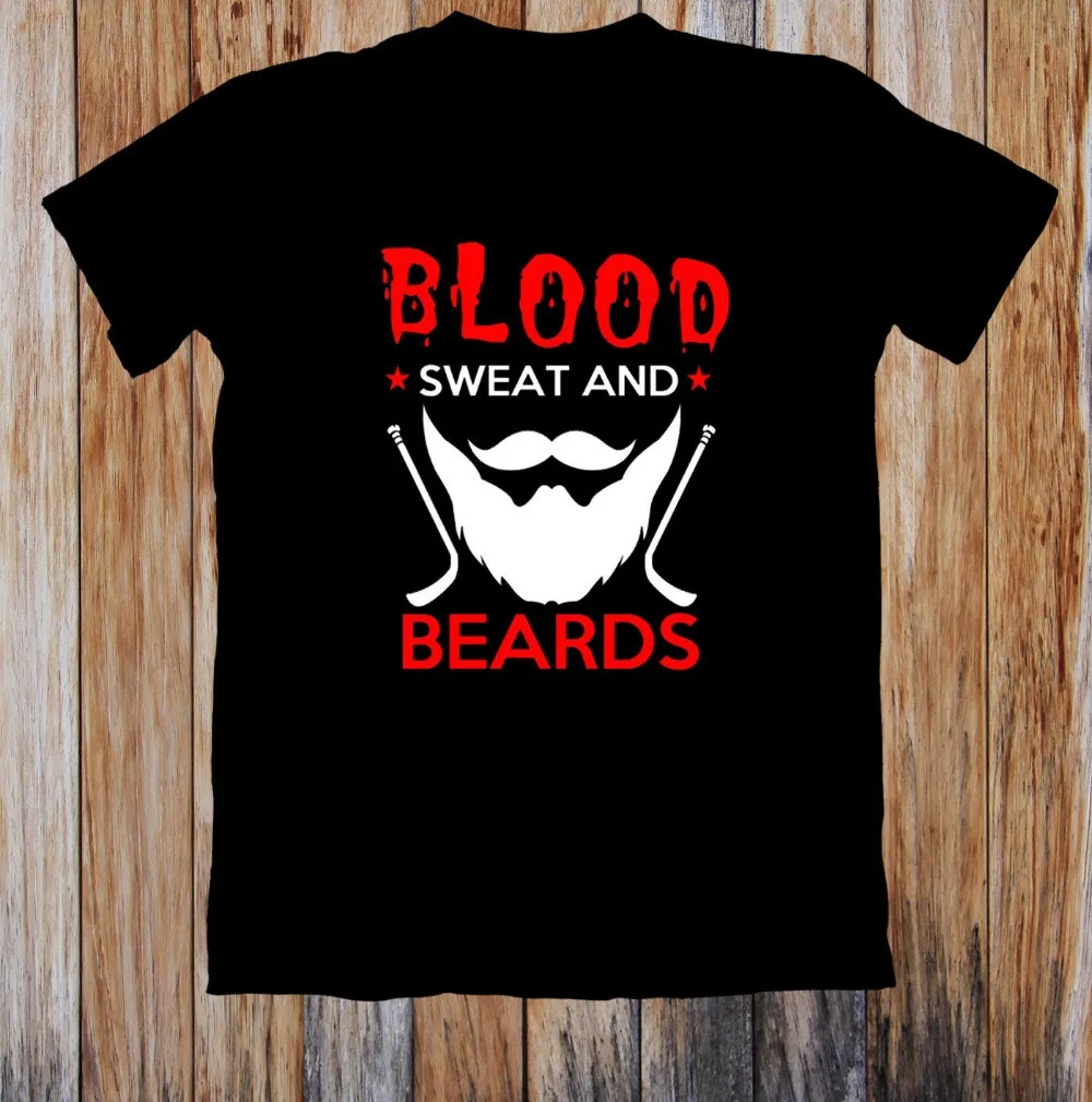 

T Shirts Fashion 2019 Crew Neck Men Short-Sleeve Blood Sweat And Beards Unisex T-Shirt Polyester T Shirts