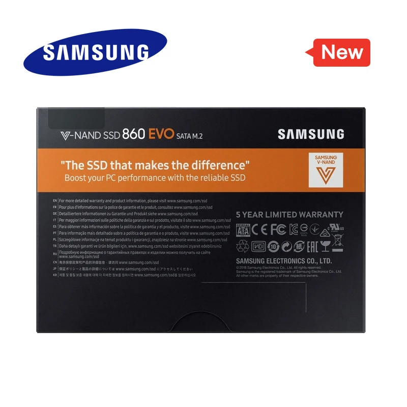 SAMSUNG SSD 860 EVO M.2 2280 SATA 250 ГБ 500 1 ТБ Внутренний твердотельный диск жесткий HDD M2 ноутбук