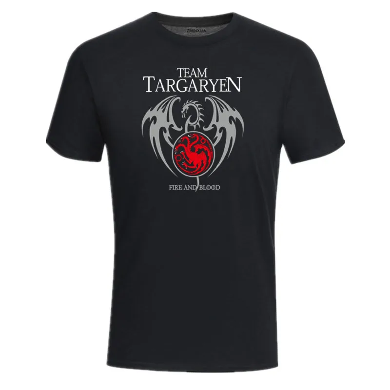 Игра престолов таргариен огонь и крови футболка для мужчин 2019 летние облегающие