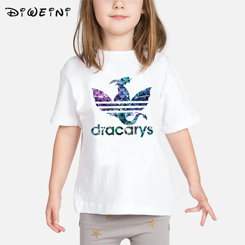 Dracarys/футболка для маленьких девочек коллекция 2019 года детская одежда Игра