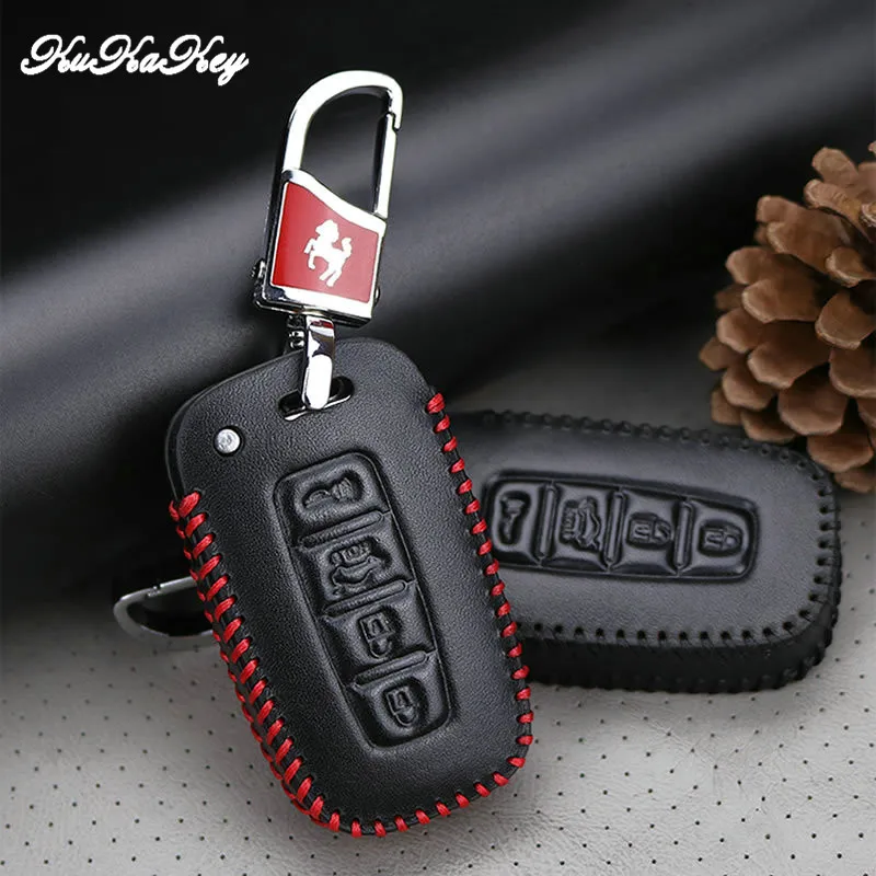 Kukakey кожаный чехол для автомобильных ключей Чехол держать брелок аксессуары hyundai