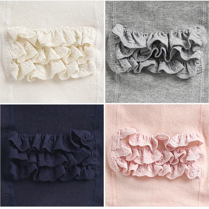 Новинка 2017 однотонные детские кружевные колготки с цветами для маленьких