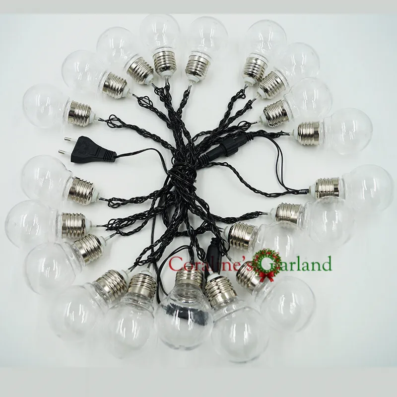 Новинка гирлянда с прозрачными круглыми лампочками 20 светодиодов 6 м