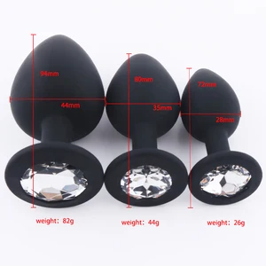 Силиконовая гладкая Анальная пробка, анальная пробка с кристаллами, ювелирные изделия, без вибратора, секс-игрушки для ануса для женщин и мужчин, эротический массажер, стимулятор