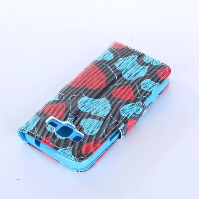Красивые Печати Магнитный PU Кожаный Телефон Случае Покрытия Для Samsung Galaxy Core 4G Lte