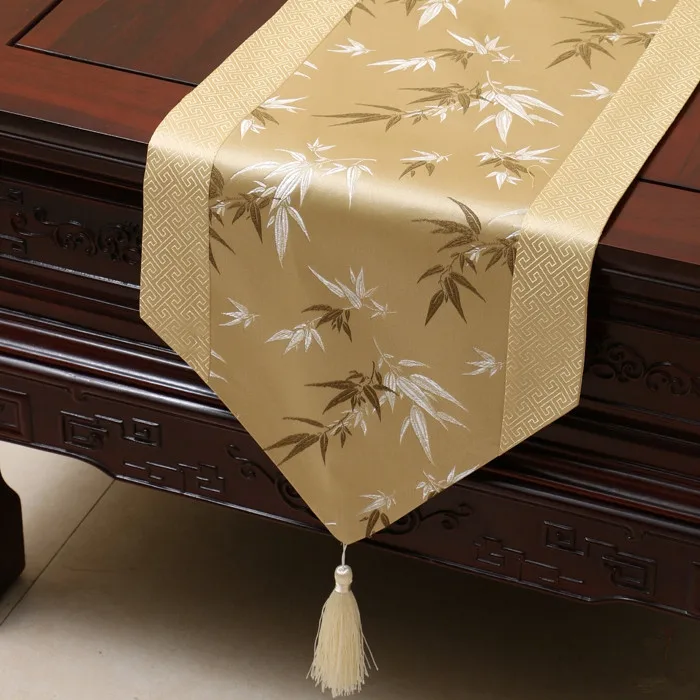 013 Proud Rose китайский стиль атласная настольная дорожка скатерть домашний декор настольный флаг с кисточкой креативный чехол для стола - Цвет: 013