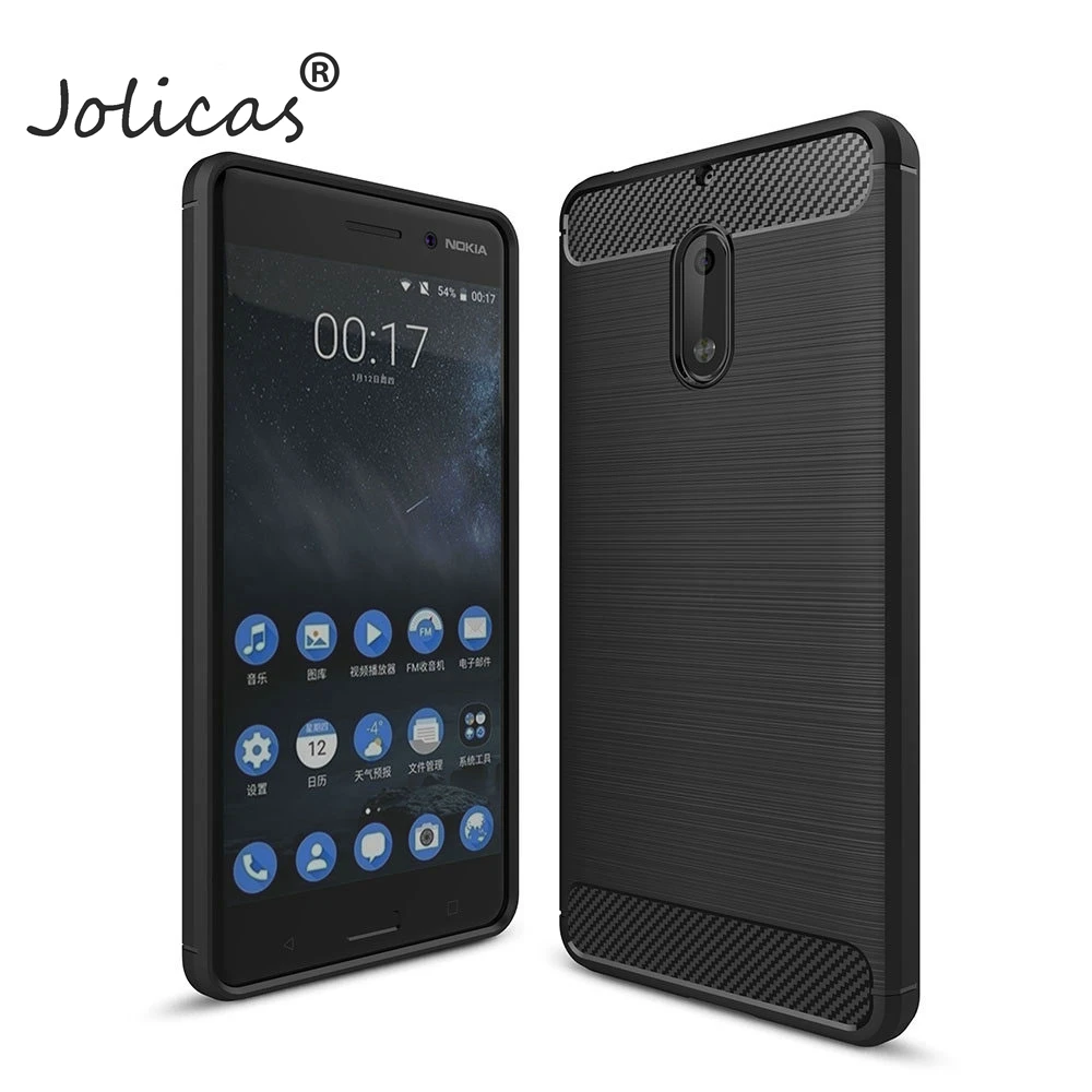 Телефон чехлы для Nokia 8 7 6 5 3 Чехол Мягкий углеродного волокна силиконовые