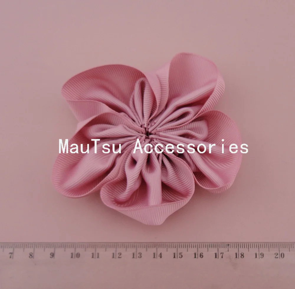 5 шт. 10 0 см 4 &quotRosy Mauve Grosgrain лента пятистворчатая нашивка Цветы Аппликации DIY