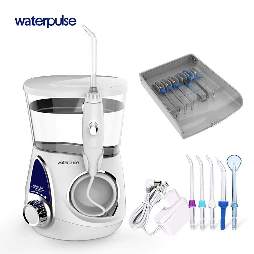 Waterpulse V600W Water Flosser With 5 Tips Electric Oral Irrigator Dental 800ml Capacity Hygiene For Family Care | Бытовая техника