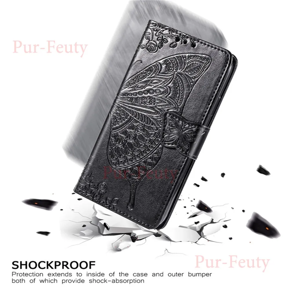 Чехол для ASUS ZenFone Max M2 ZB633KL ZB 633KL ZB633 KL, кожаный бумажник высокого качества с бабочкой, откидные Чехлы для ASUS X01AD X01ADA