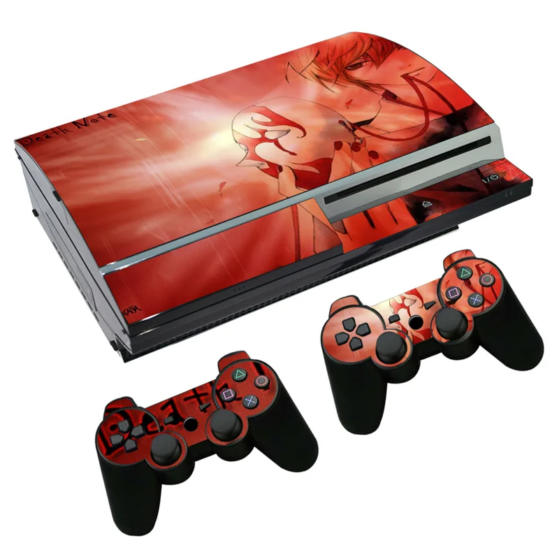 Наклейка на консоль и контроллеры PS3 Fat PlayStation 3 виниловая пленка аниме Death