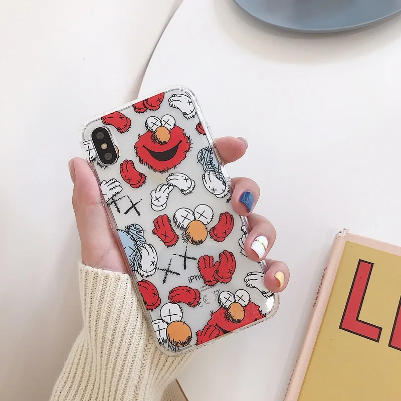 Роскошный прозрачный окрашенный чехол для телефона iphone 7 8 plus xs max четырехугольный