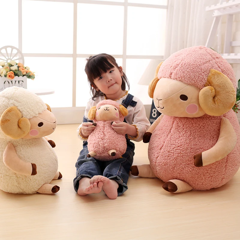 Милая плюшевая игрушка козел kawaii моделирование животных овец мягкая Холдинг