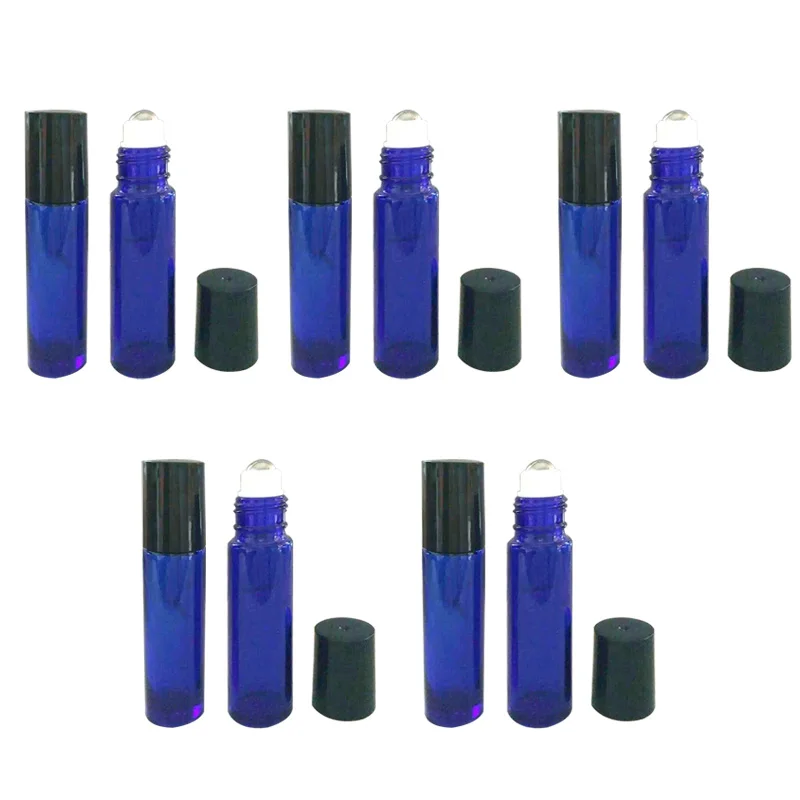 10 шт. синие флаконы для эфирных масел ароматерапия Портативные мл гладкие