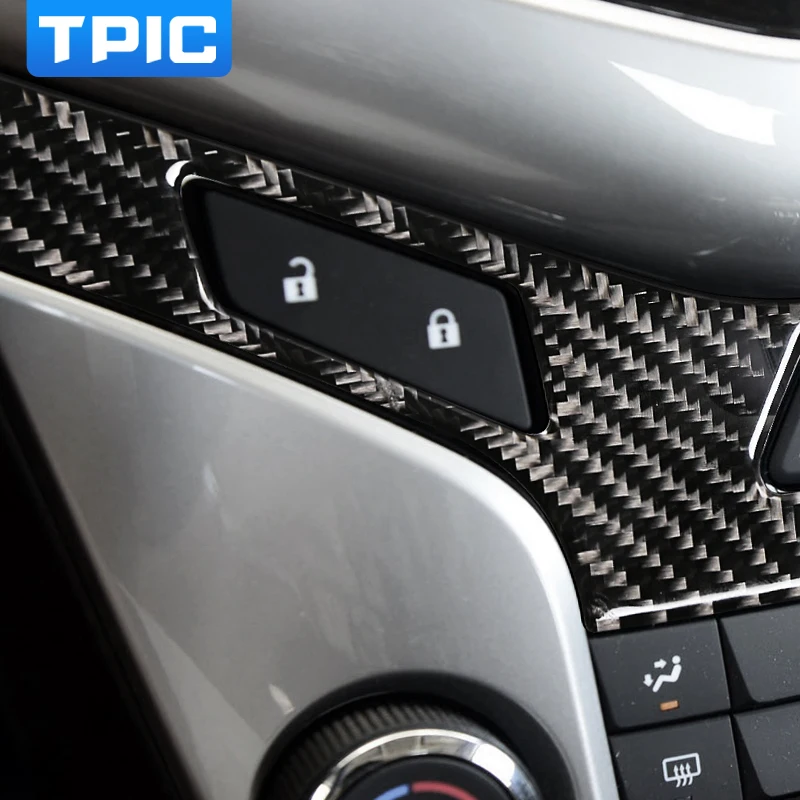 TPIC для Chevrolet Cruze, углеродное волокно, для салона автомобиля, Центральная кнопка управления, панель, отделка автомобиля, Стайлинг, наклейка, 2009-, аксессуары