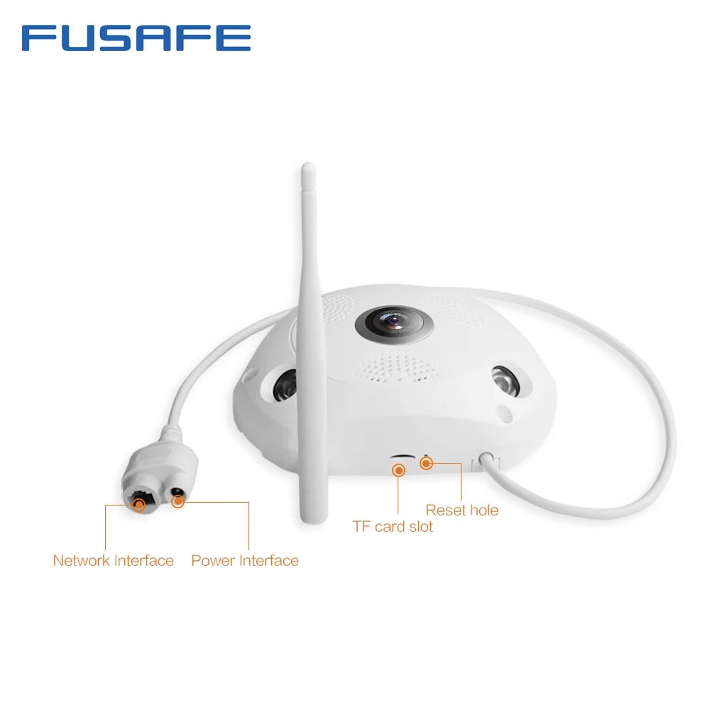 FUSAFE 360 Градусов Панорамный Рыбий Глаз Камеры 960 P Wi-Fi Беспроводная IP CCTV Камера