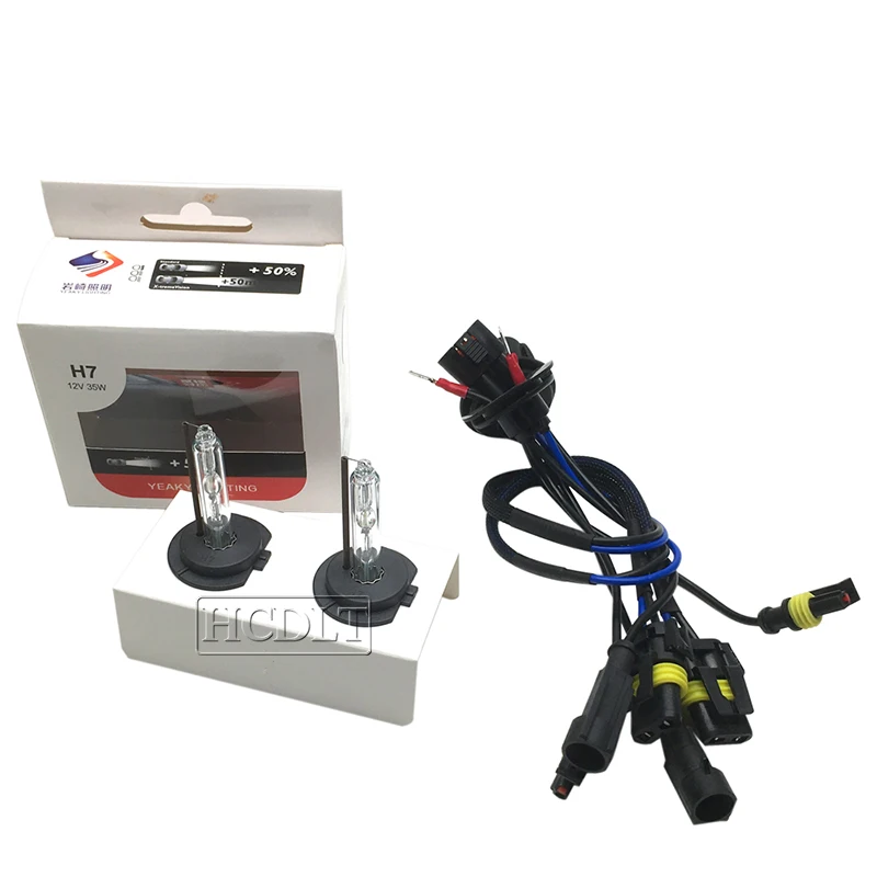HCDLT Xenon H7 H1 H11 9005 9006 D2H HID конверсионный Комплект AC 55W DLT F5T Балласт реактор и 35W Yeaky ксеноновая лампа 4500K 5500K 6500K