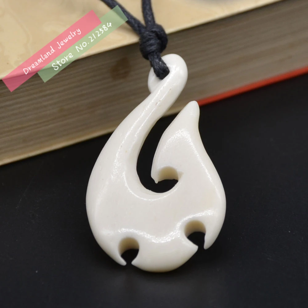 1 шт. хит продаж гавайский серфер ручная работа резное ожерелье из кости быка