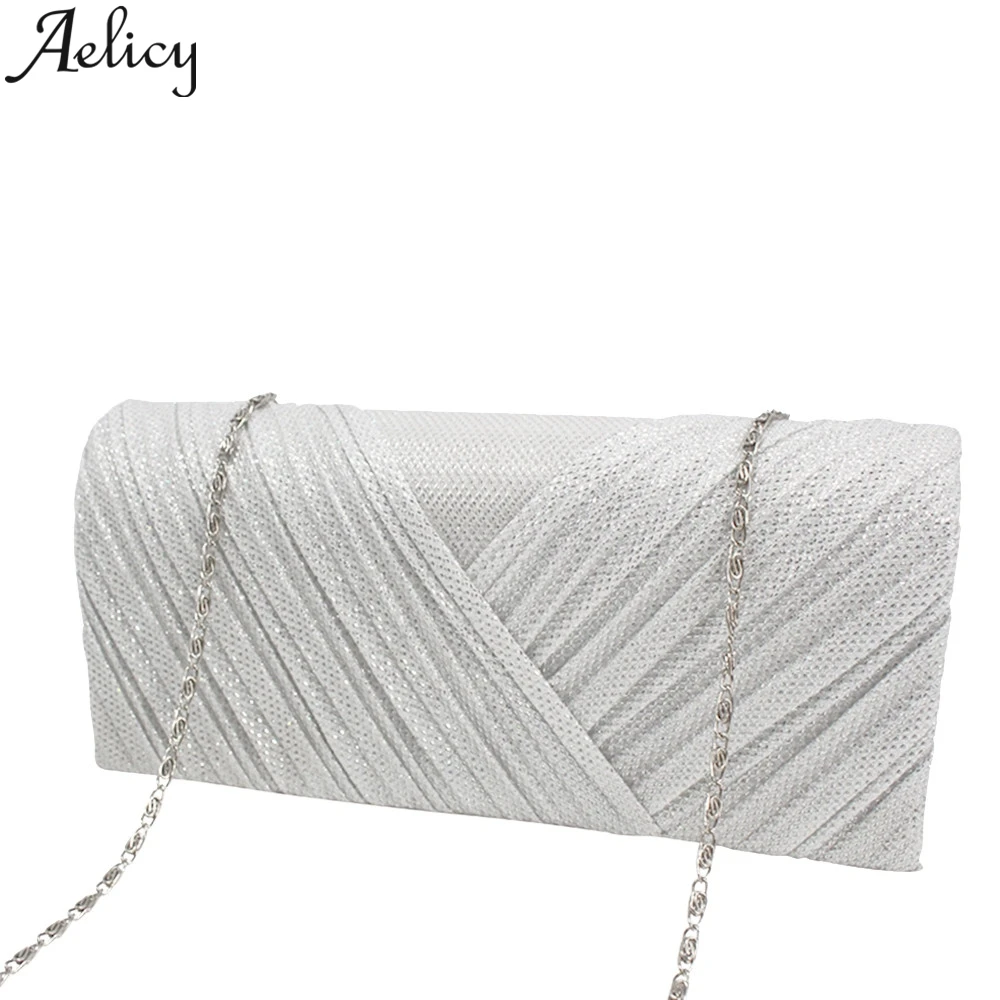 Aelicy Модные Женские однотонные Коктейльные Вечерние Сумочки с вышивкой и рюшами, женская сумка для телефона, вечерние клатчи, роскошные сумочки