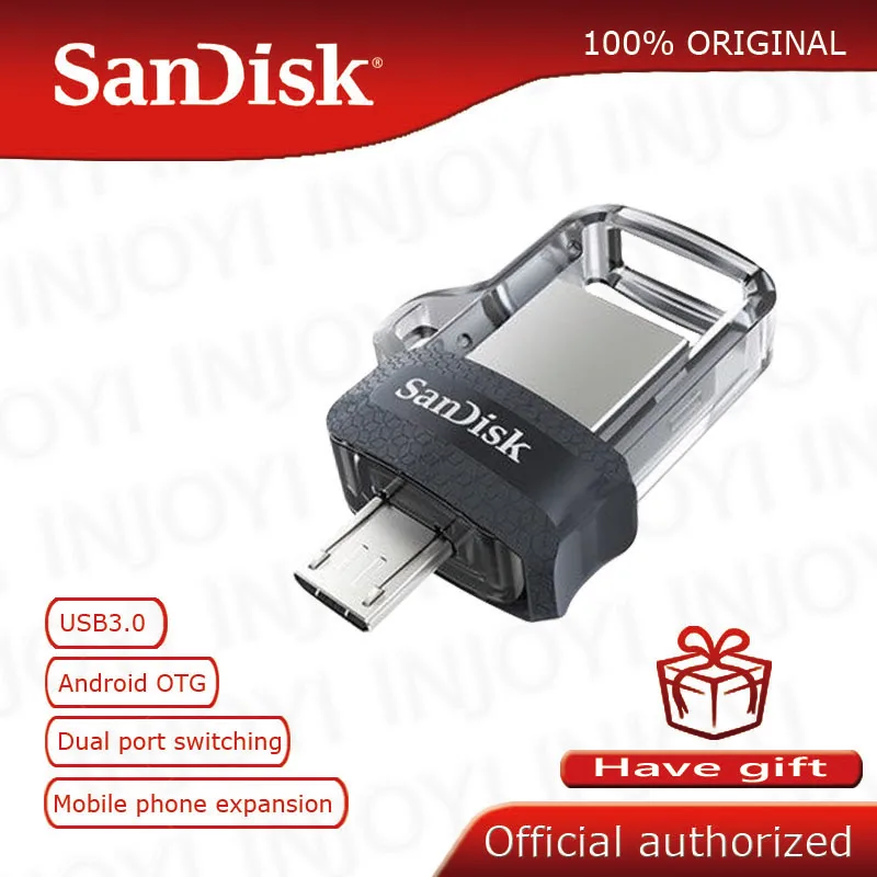 Sandisk SDDD3 pendrive 128 ГБ высокоскоростной двойной OTG USB флеш-накопитель 64Гб