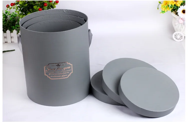 Подарочные коробки, 3 шт./компл. flosrist цветы упаковка круглые, картонные коробки свадебные праздничные сувениры Лидер продаж года Шесть цветов на выбор