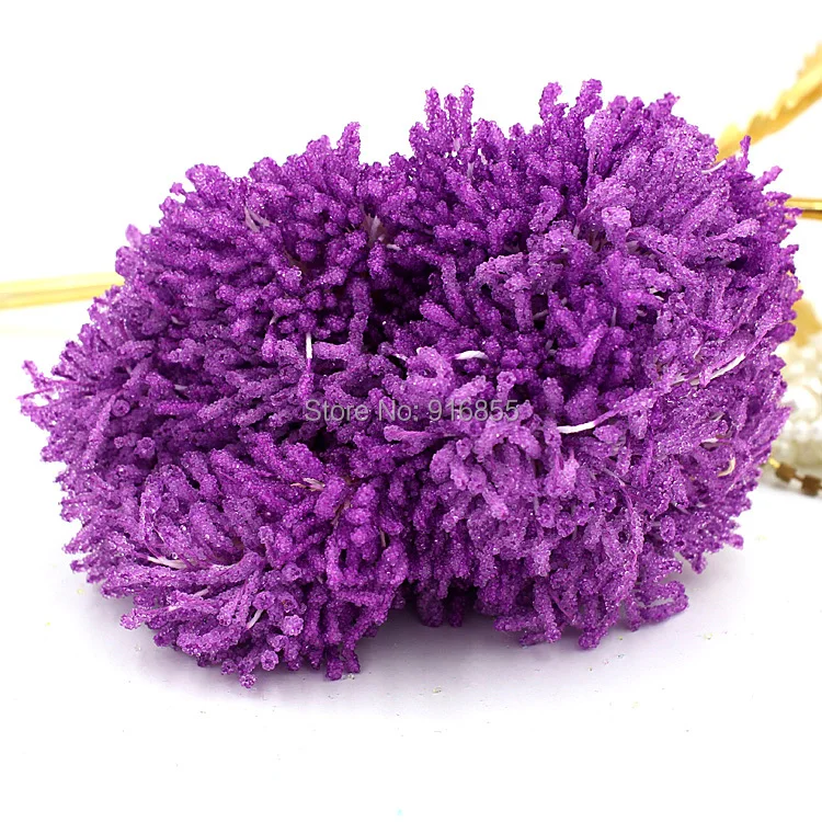 

Free Shipping 1800pcs/lot Dark purple artificial glass stripe flower stamen pistil cake decoration craft DIY