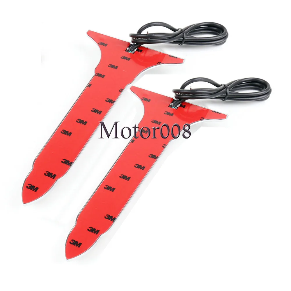 Хромированные клиновидные светодиодные задние стоп сигналы седельные сумки