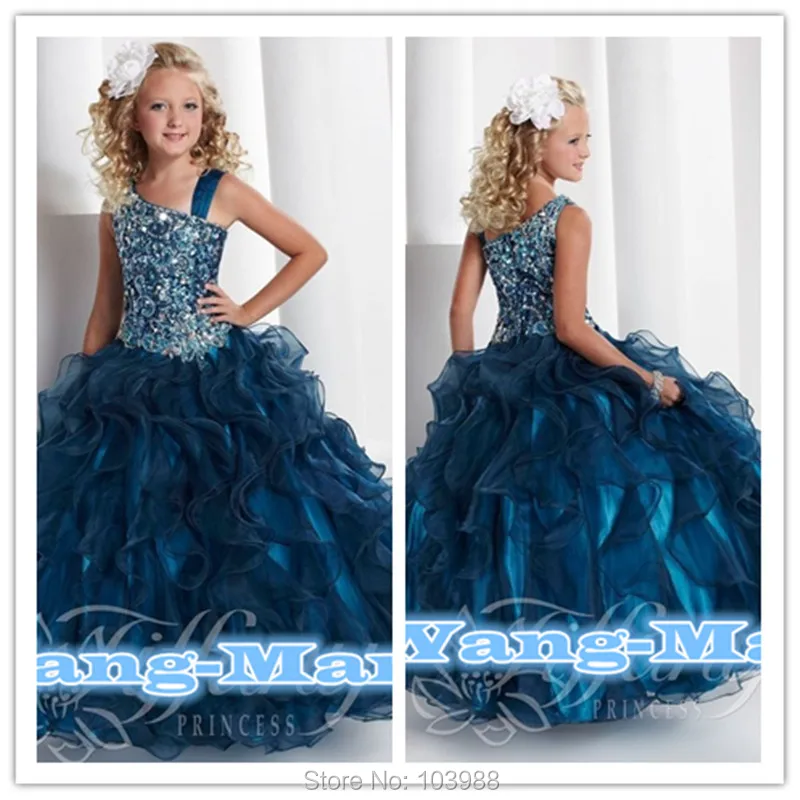 Классическое темно-синее платье с цветочным принтом для девочки повод вечеринка